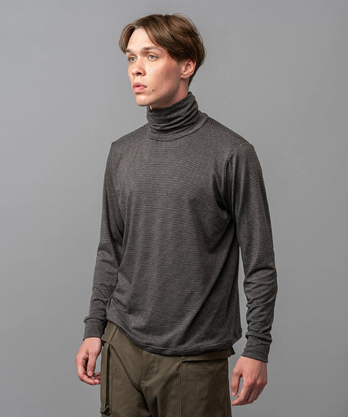 MR.OLIVE / SPANDEX WARM JERSEY BORDER / INNER TURTLE SHIRT ミスターオリーブ/スパンデックスワームジャージーボーダー/インナータートルシャツ